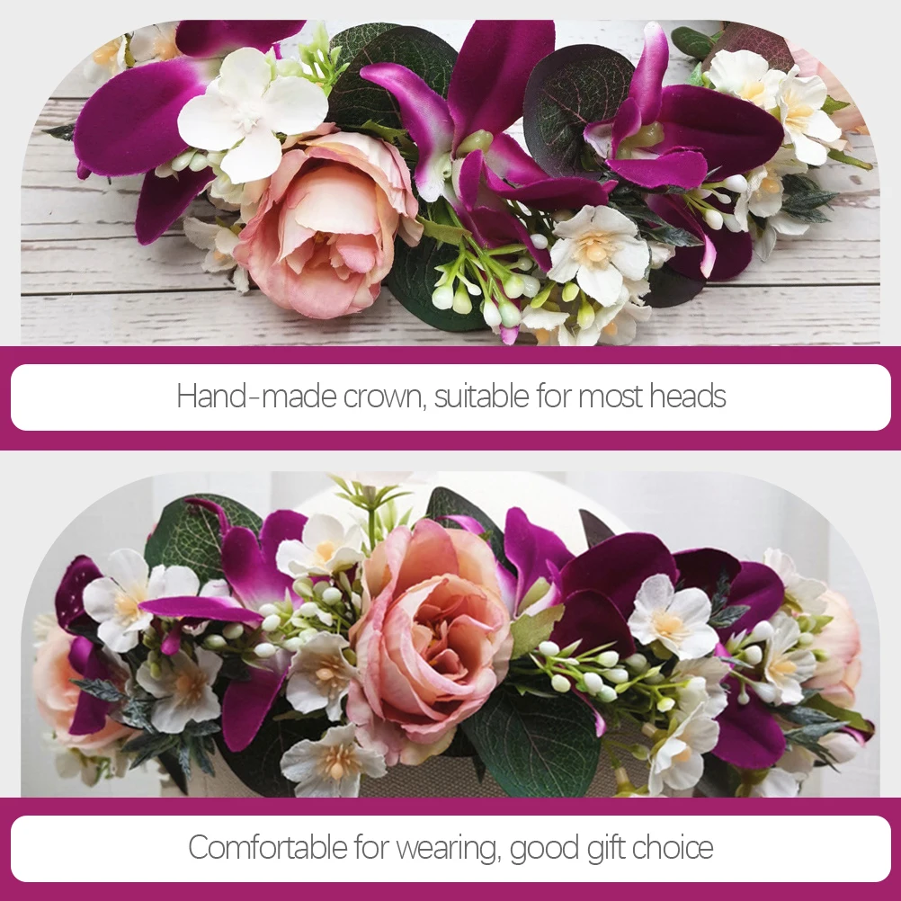 Artificial Flower Wreath Headb Wedding Hair Decor Bride Bridal Headdress Floral Hairstyle Accessory Comfortable Iron Cloth
Artificial Flower Wreath Headb Wedding Hair Decor Bride Bridal Headdress Floral Hairstyle Accessory Comfortable Iron Cloth