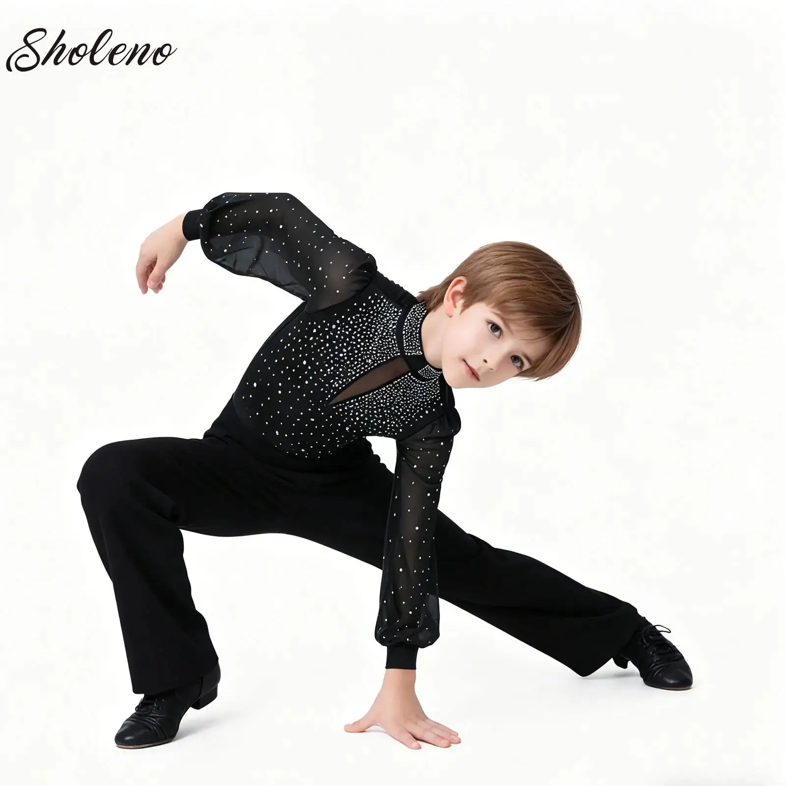 Kids Boys Gymnastics Bodysuit Long Sleeve Rhinestones Zipper Leotard Latin Dance Bodysuit Figure Skating Dance Leotards Clothes
Kids Boys Gymnastics Bodysuit Long Sleeve Rhinestones Zipper Leotard Latin Dance Bodysuit Figure Skating Dance Leotards Clothes