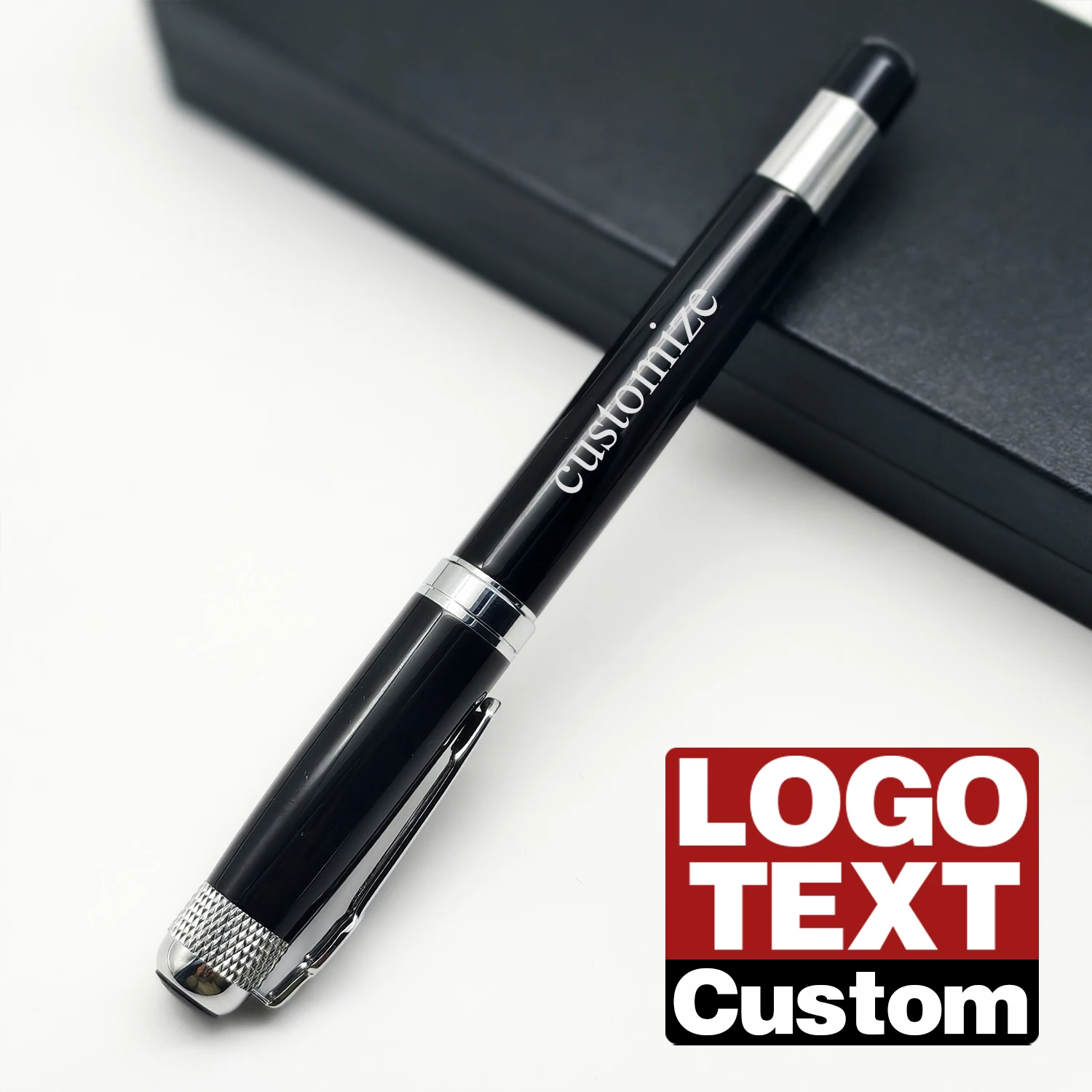 Custom Engraved Pen Personalized Name Logo Luxury Black Gold Ballpoint Pen with Refills Business Set Gift for Men Women
Custom Engraved Pen Personalized Name Logo Luxury Black Gold Ballpoint Pen with Refills Business Set Gift for Men Women