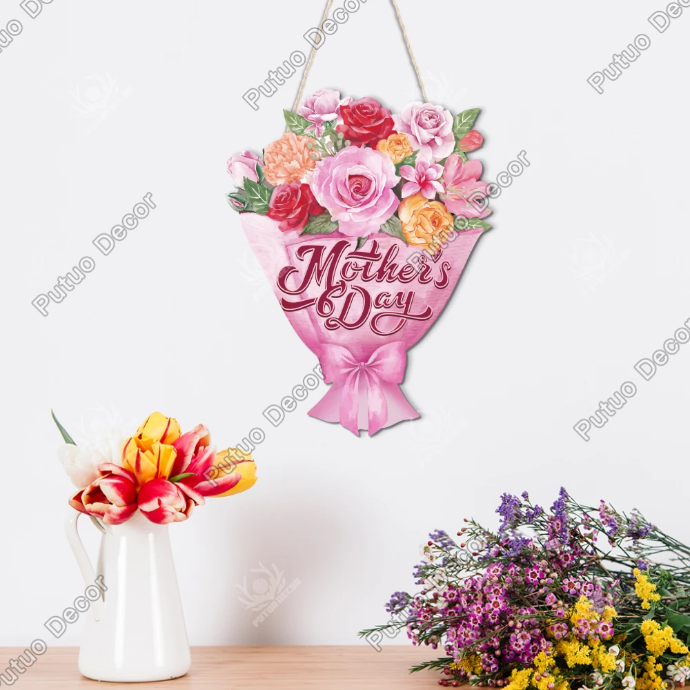 Putuo Decor 1pc Bouquet Shaped Wooden Hanging Sign Decor, Mother's Day, Wall Art Decor for Home Living Room, Mother's Day Gifts
Putuo Decor 1pc Bouquet Shaped Wooden Hanging Sign Decor, Mother's Day, Wall Art Decor for Home Living Room, Mother's Day Gifts