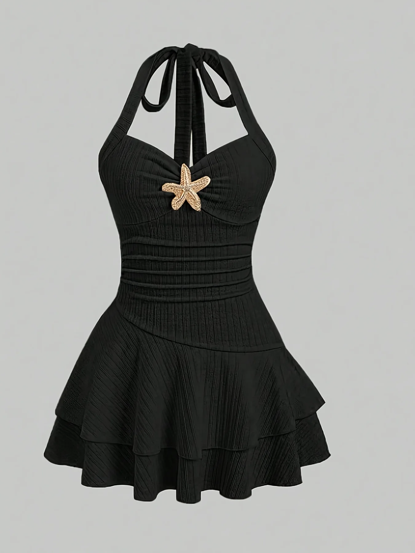 Women's Solid Color Simple Dress Casual Elegant Fashion Starfish Pleated Beach Resort Style Suspender Halter Neck Short Dresses
Women's Solid Color Simple Dress Casual Elegant Fashion Starfish Pleated Beach Resort Style Suspender Halter Neck Short Dresses