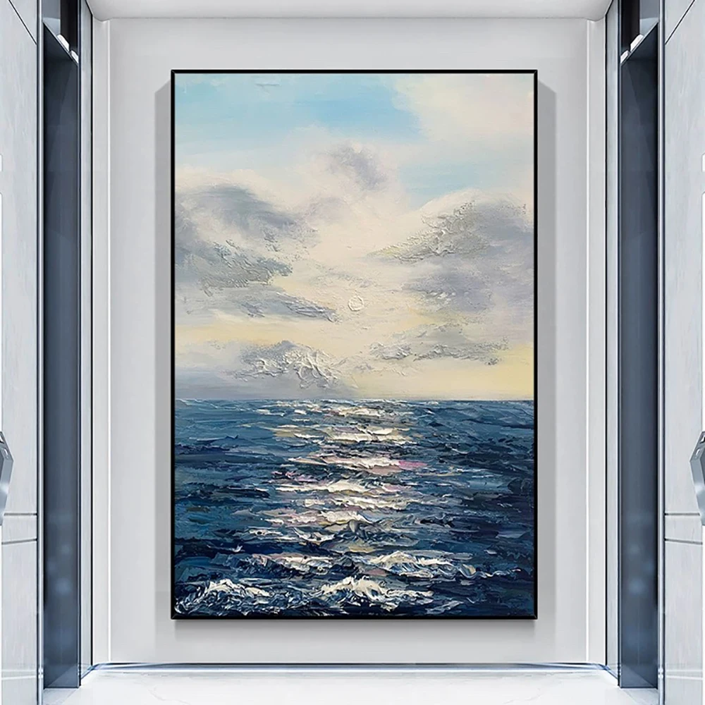 Hand Painted Large Abstract Blue Ocean Wall Art Painting Picture for Living Room Wall Decoration Canvas Texture Sea Painting Art
Hand Painted Large Abstract Blue Ocean Wall Art Painting Picture for Living Room Wall Decoration Canvas Texture Sea Painting Art