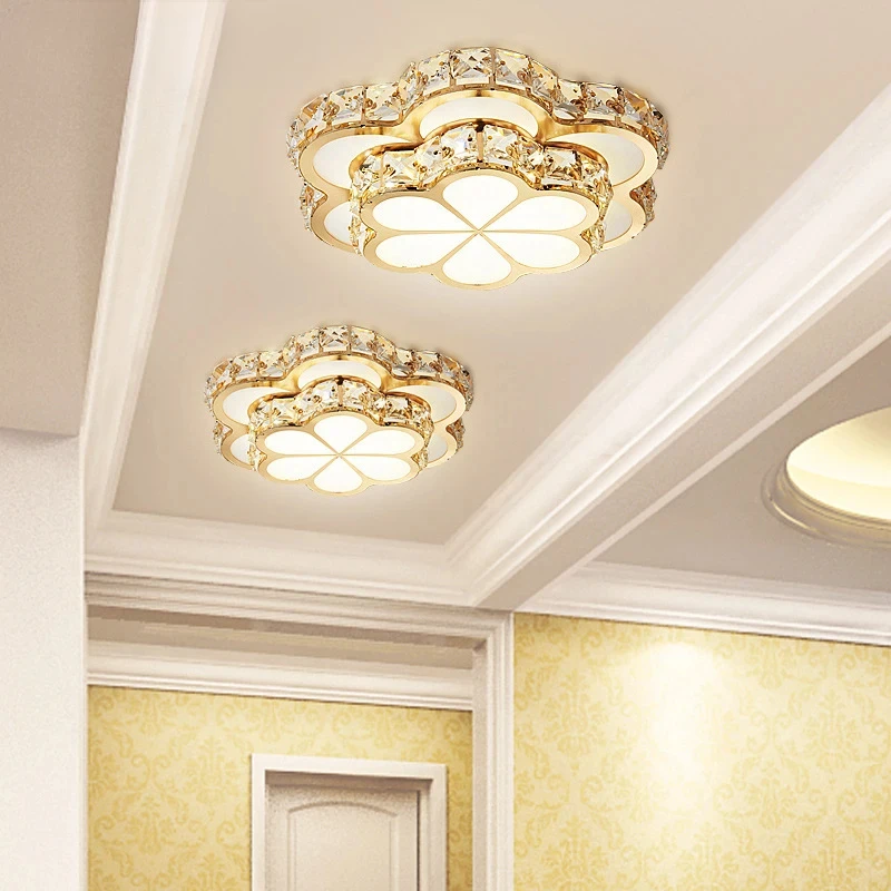 Fashion Flower Crystal LED Aisle Ceiling Chandelier Lamps Gold Plafonnier For Corridor Lustre Balcony Entrance lighting
Fashion Flower Crystal LED Aisle Ceiling Chandelier Lamps Gold Plafonnier For Corridor Lustre Balcony Entrance lighting