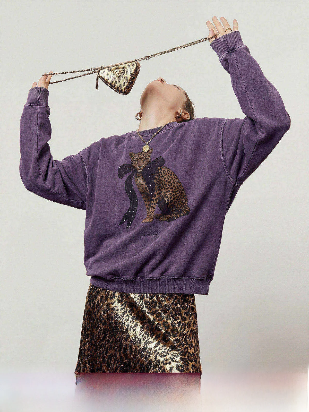 Loose Fit Purple Gradient Leopard Print Sweatshirt Women's Spring New Style Comfortable Long Sleeve round Neck Casual Top
Loose Fit Purple Gradient Leopard Print Sweatshirt Women's Spring New Style Comfortable Long Sleeve round Neck Casual Top