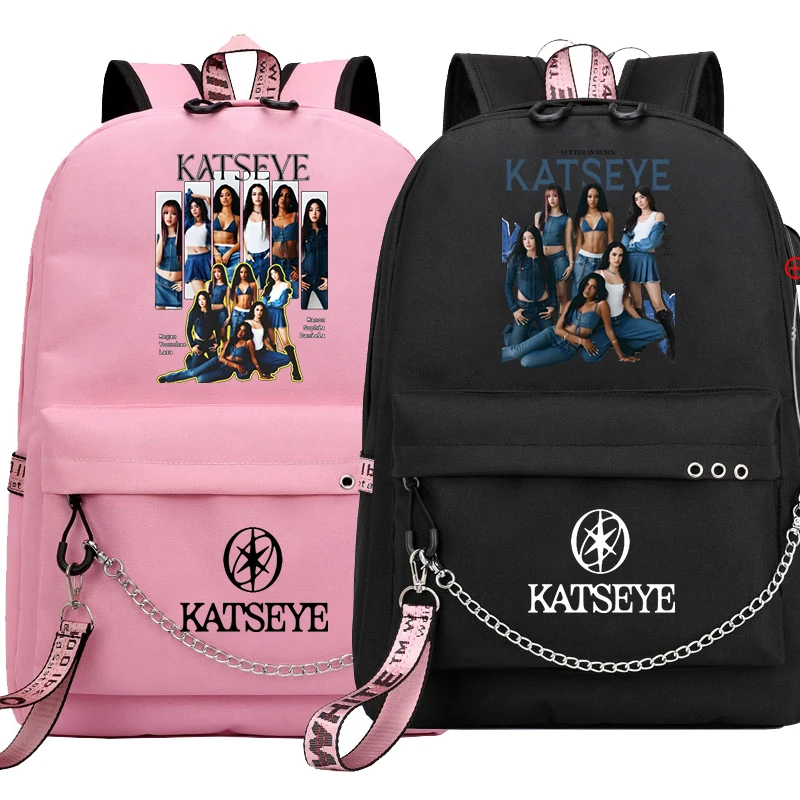 KATSEYE Kpop School Bags Usb Charging Backpack Girl Group Katseye Printed Backpack Large Capacity Book Bag for Teenage Girls
KATSEYE Kpop School Bags Usb Charging Backpack Girl Group Katseye Printed Backpack Large Capacity Book Bag for Teenage Girls