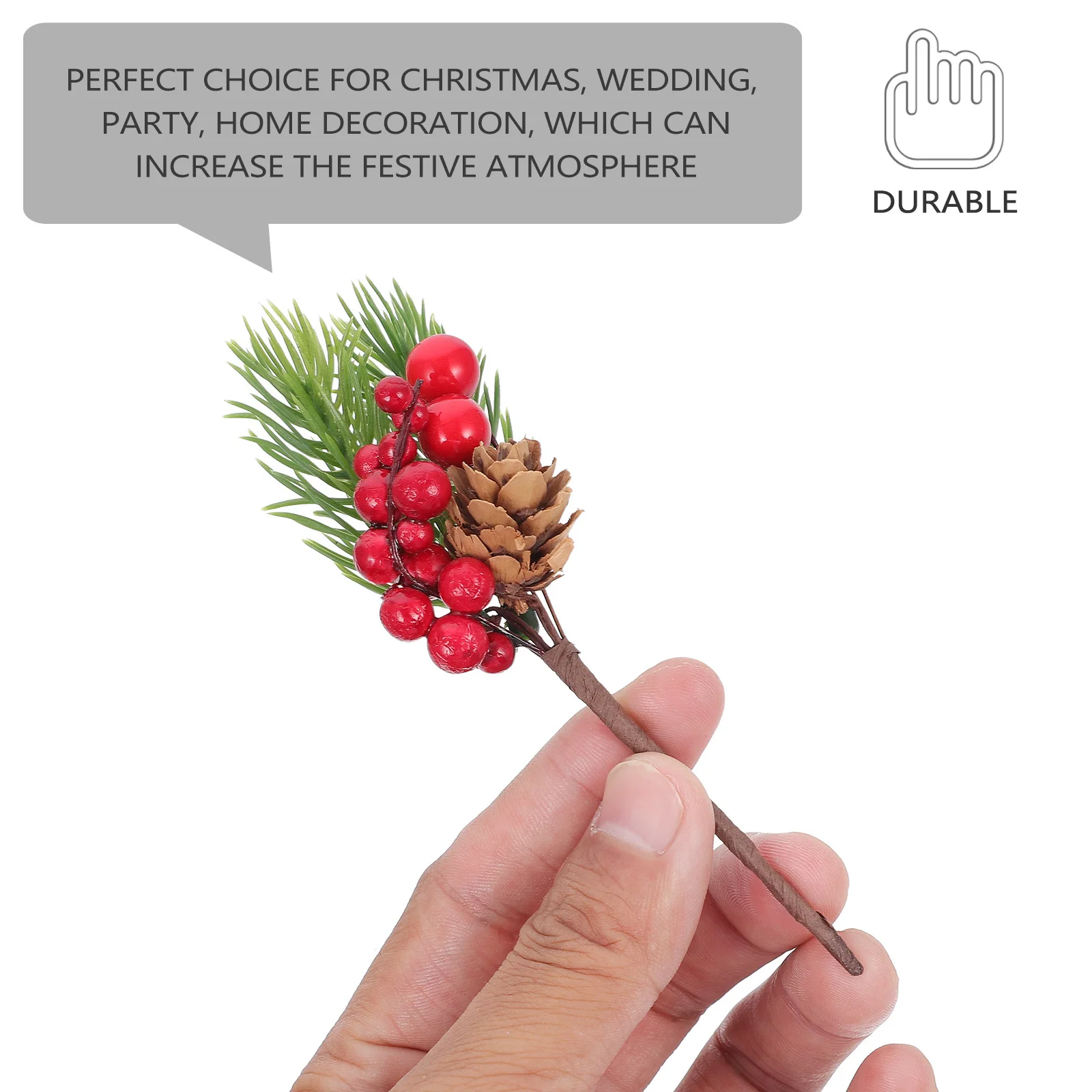 6Pcs Christmas Pine Needle Decor Fake Berry Branches Artificial Flower Bunch Home Flower Decoration for Cafe Restaurant
6Pcs Christmas Pine Needle Decor Fake Berry Branches Artificial Flower Bunch Home Flower Decoration for Cafe Restaurant