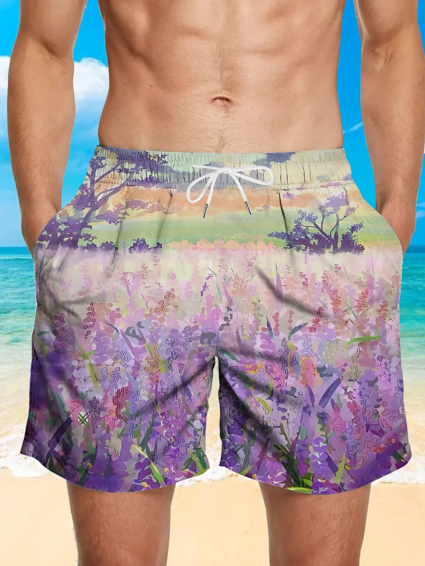 Summer Full Print Beach Shorts Men Digital Printing Quick Dry Polyester Swim Trunks
Summer Full Print Beach Shorts Men Digital Printing Quick Dry Polyester Swim Trunks