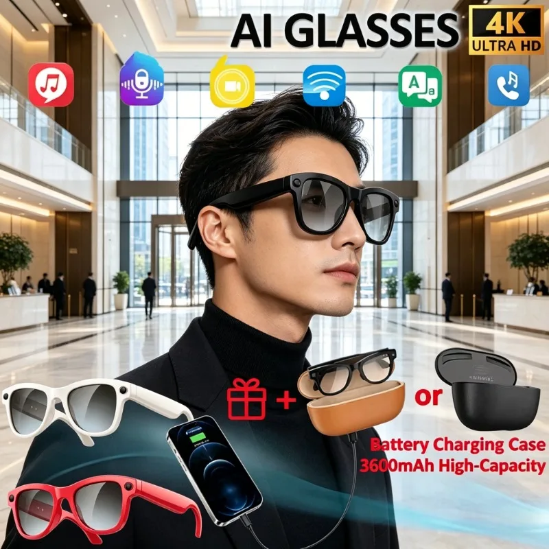 AI Smart Glasses 2026 4K HD AI Smart Glasses Camera Bluetooth Call Voice Assistant Control Smart Glasses
AI Smart Glasses 2026 4K HD AI Smart Glasses Camera Bluetooth Call Voice Assistant Control Smart Glasses