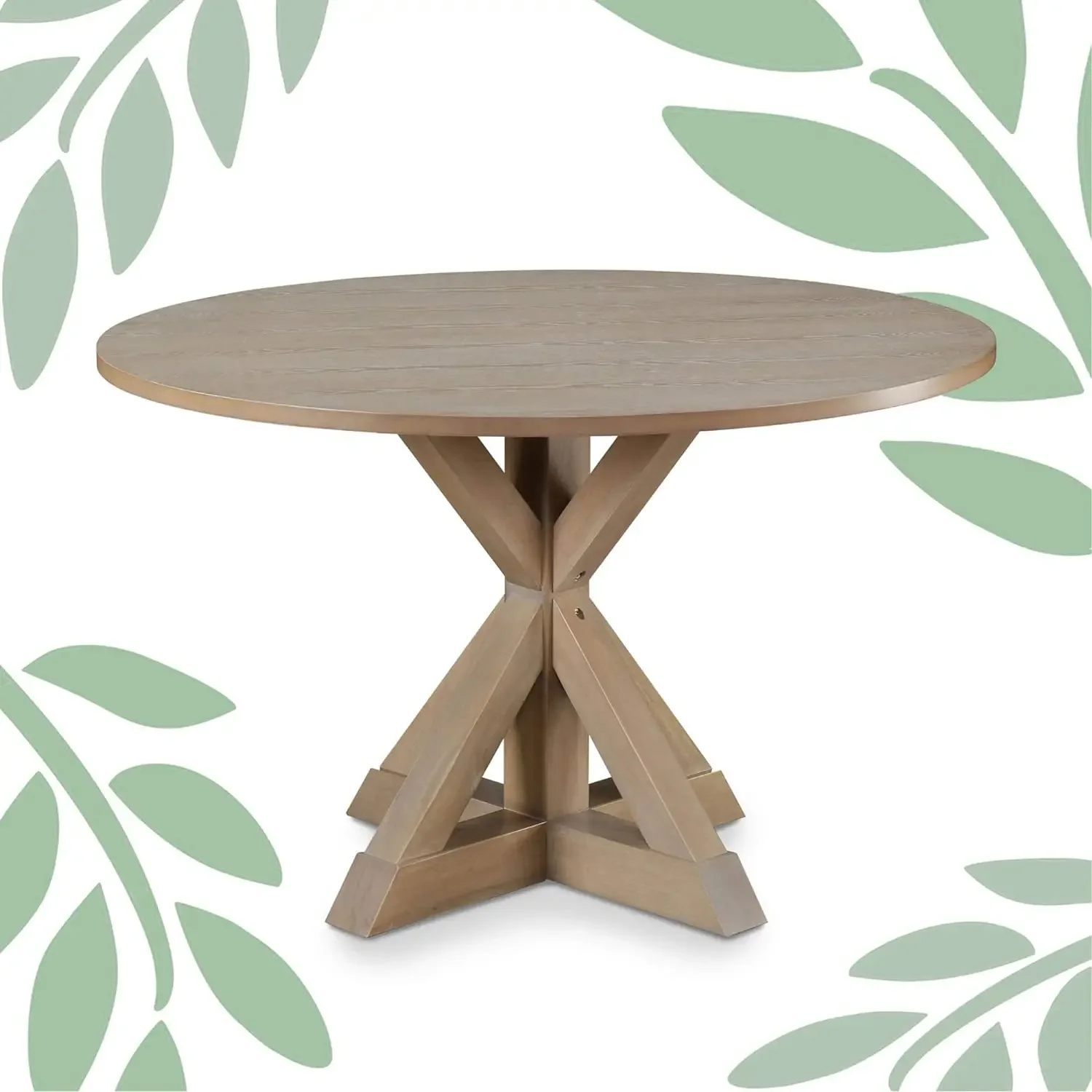 Finch Alfred Round Solid Wood Rustic Dining Table for Farmhouse Kitchen Room Decor, Wooden Trestle Pedestal Base
Finch Alfred Round Solid Wood Rustic Dining Table for Farmhouse Kitchen Room Decor, Wooden Trestle Pedestal Base