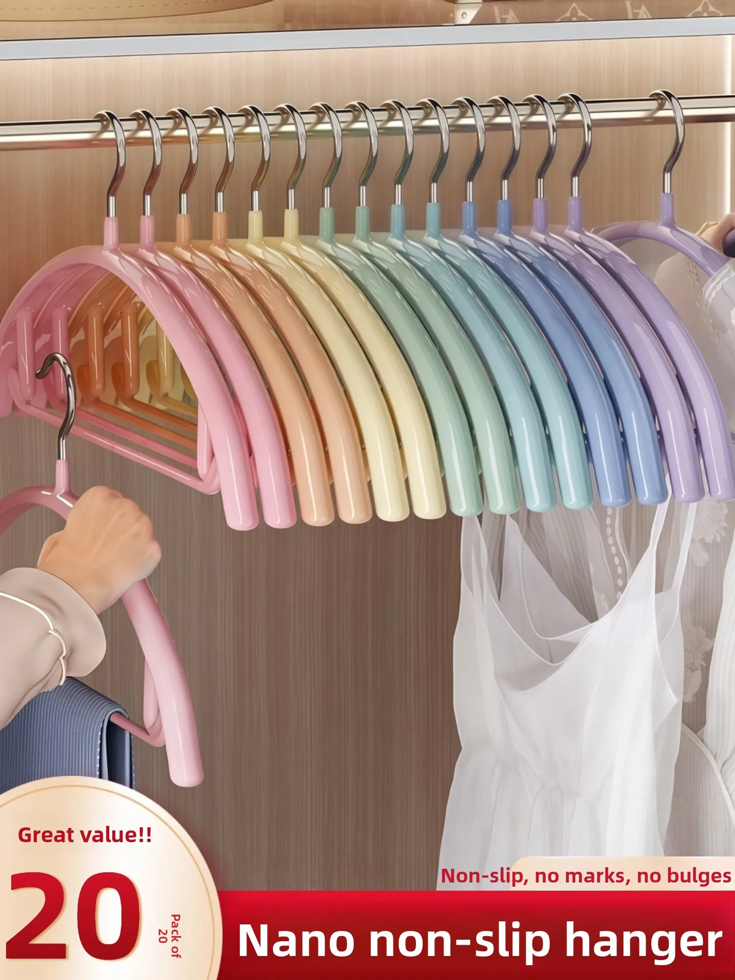 New 2025 Stainless Steel Clothes Hanger Home Use No Trace Anti Slip No Bagging Thickened And Enlarged Simple Design for Silk ...
New 2025 Stainless Steel Clothes Hanger Home Use No Trace Anti Slip No Bagging Thickened And Enlarged Simple Design for Silk ...