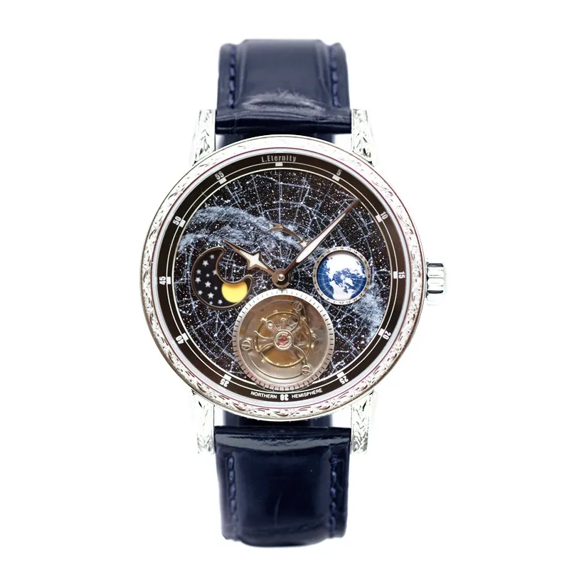 Star Watch Customized Moon Phase ST8230 Mechanical Watch Center Axis Tourbillon Itenati Cool and Fashion New
Star Watch Customized Moon Phase ST8230 Mechanical Watch Center Axis Tourbillon Itenati Cool and Fashion New