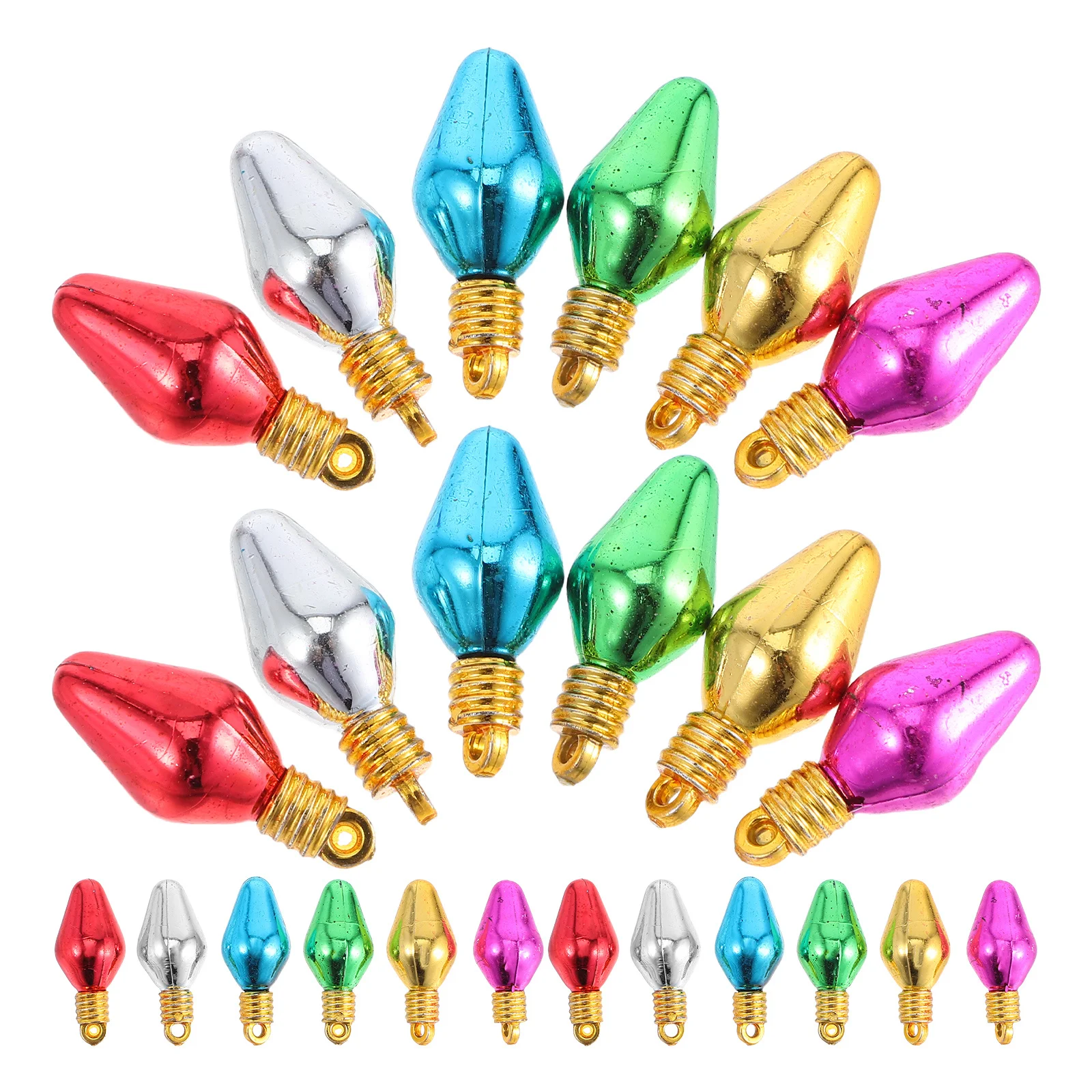 50pcs Mini Christmas Light Bulb 1.2X2.8Cm Electroplated Festive Hanging Decor For Diy Jewelry Making Xmas Tree Garland
50pcs Mini Christmas Light Bulb 1.2X2.8Cm Electroplated Festive Hanging Decor For Diy Jewelry Making Xmas Tree Garland