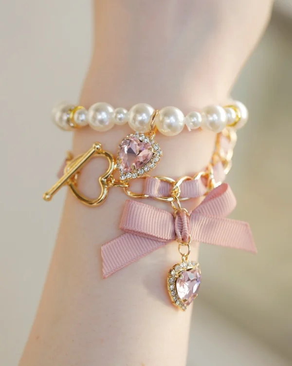 Original Handmade Japanese Sweet and Cute Lady Beaded Pearl Chain Bow Rhinestone Bracelet Double Layer Lolita Accessories Women
Original Handmade Japanese Sweet and Cute Lady Beaded Pearl Chain Bow Rhinestone Bracelet Double Layer Lolita Accessories Women