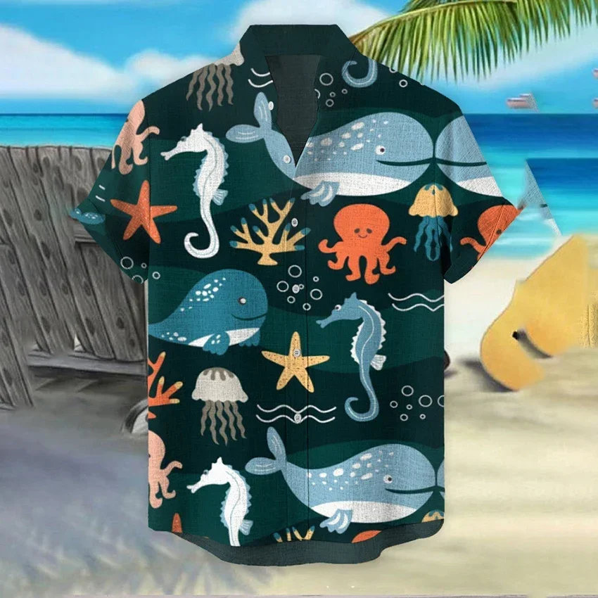 Men's 3D printed shirt, stand up collar casual and comfortable shirt, fresh and cute, let's take a look at the underwater world
Men's 3D printed shirt, stand up collar casual and comfortable shirt, fresh and cute, let's take a look at the underwater world