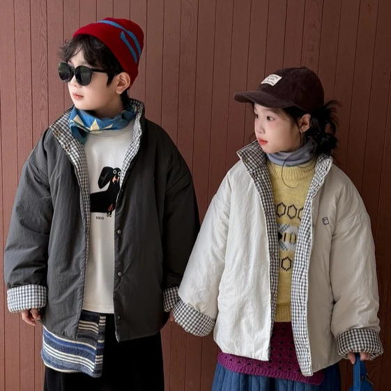 Cotton Clothes 2025 Autumn Winter New Childrens Clothes Boys and Girls Fashion Plaids Curled Edge Thickened Short Cotton Clothes
Cotton Clothes 2025 Autumn Winter New Childrens Clothes Boys and Girls Fashion Plaids Curled Edge Thickened Short Cotton Clothes