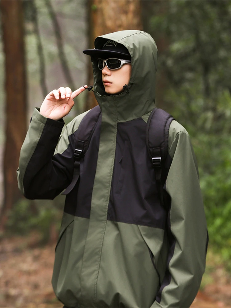 Spring Autumn New Sle Men's Outdoor Climbing Jaet Windproof Loose Outerwear Faionable Color Blo Hooded Coat
Spring Autumn New Sle Men's Outdoor Climbing Jaet Windproof Loose Outerwear Faionable Color Blo Hooded Coat