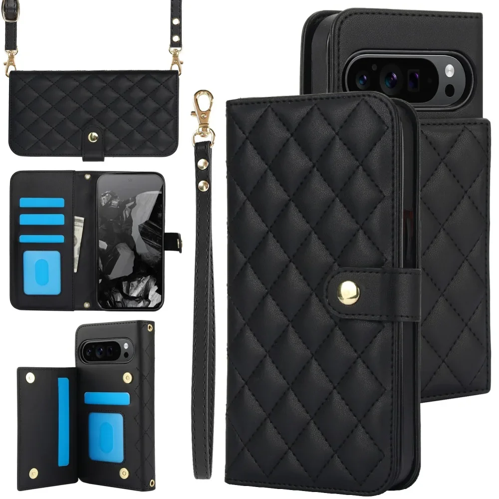 Magnetic Flip Wallet Case Phone Cover for Google Pixel 9 Pro XL & 8 Pro & 8a with Wrist Rope and Adjustable Shoulder Strap
Magnetic Flip Wallet Case Phone Cover for Google Pixel 9 Pro XL & 8 Pro & 8a with Wrist Rope and Adjustable Shoulder Strap