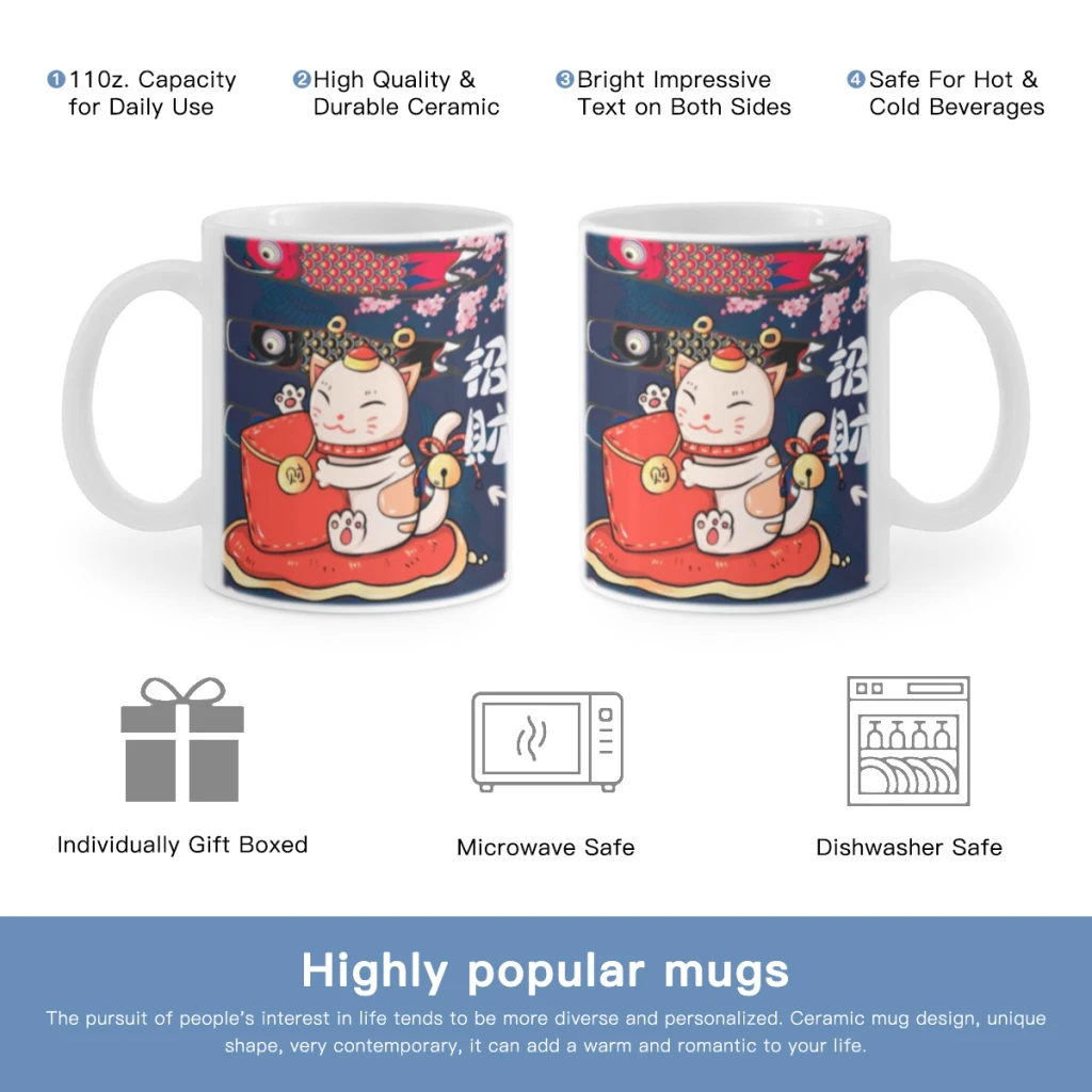 Japanese-Lucky-Cat-Free shipping Ceramic Cup Coffee Oatmeal Breakfast Cup Creative Personality Mug
Japanese-Lucky-Cat-Free shipping Ceramic Cup Coffee Oatmeal Breakfast Cup Creative Personality Mug