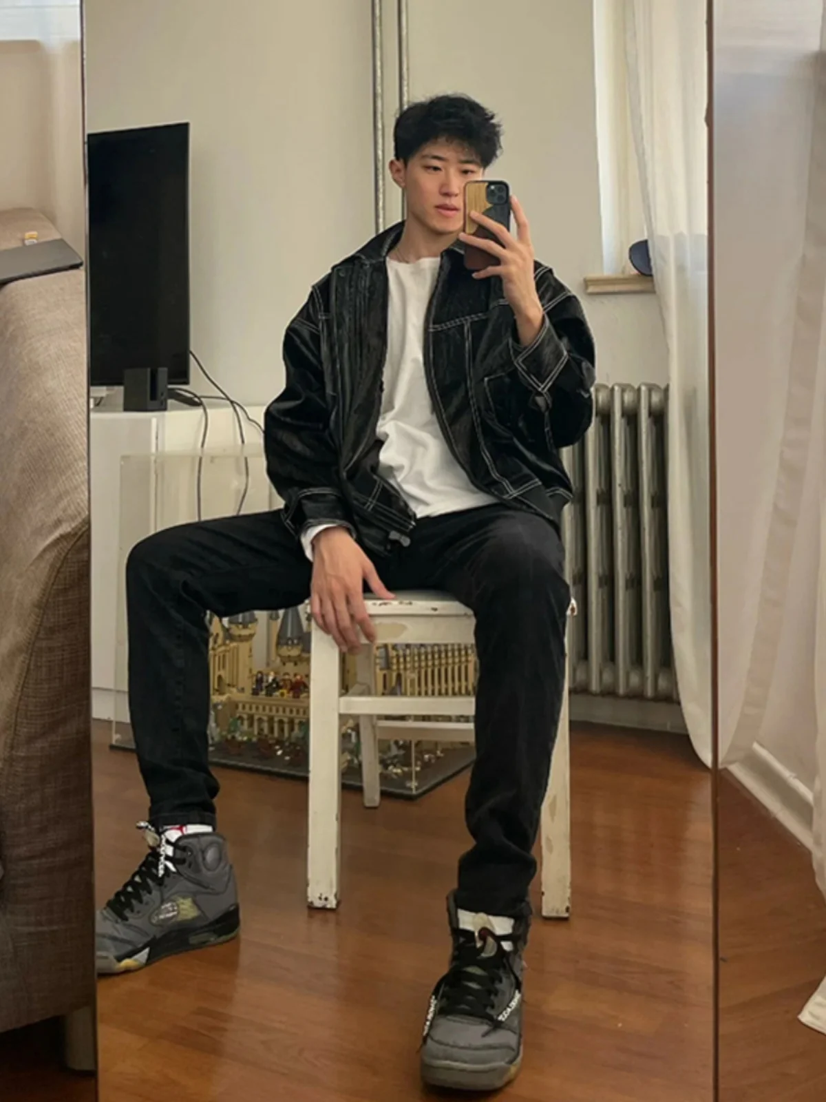Cleanfit Black Straight Leg Jeans Men's Spring Autumn Style High Street Vibe Slimming Fashionable Cotton Polyester Blend
Cleanfit Black Straight Leg Jeans Men's Spring Autumn Style High Street Vibe Slimming Fashionable Cotton Polyester Blend
