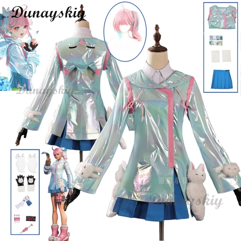 Kiriko Game Dance In Rain Cosplay Blue Coat Skirt Cute Suit Raincoat Women Girl Costume Carnival Party Outfit Cos Set Customized
Kiriko Game Dance In Rain Cosplay Blue Coat Skirt Cute Suit Raincoat Women Girl Costume Carnival Party Outfit Cos Set Customized