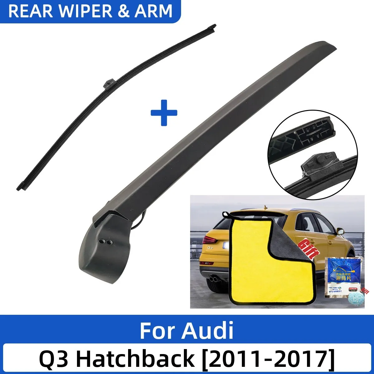 2PCS Car Rear Wiper Blade and Arm Fit for Audi Q3 Hatchback 2011-2017 Car Rear Window Windshield Wiper Blade Arm Set
2PCS Car Rear Wiper Blade and Arm Fit for Audi Q3 Hatchback 2011-2017 Car Rear Window Windshield Wiper Blade Arm Set