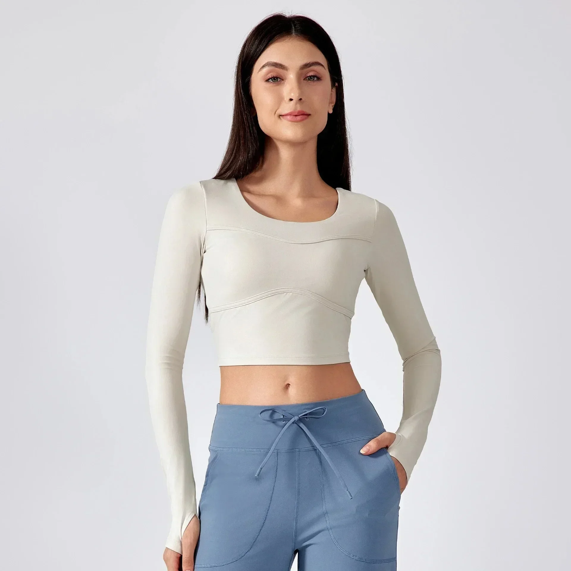 Lemon Women's Yoga Suit Long Sleeve Training Morning Run Fixed Cup Short Fitness Suit High Sense Professional Sports Top Women
Lemon Women's Yoga Suit Long Sleeve Training Morning Run Fixed Cup Short Fitness Suit High Sense Professional Sports Top Women