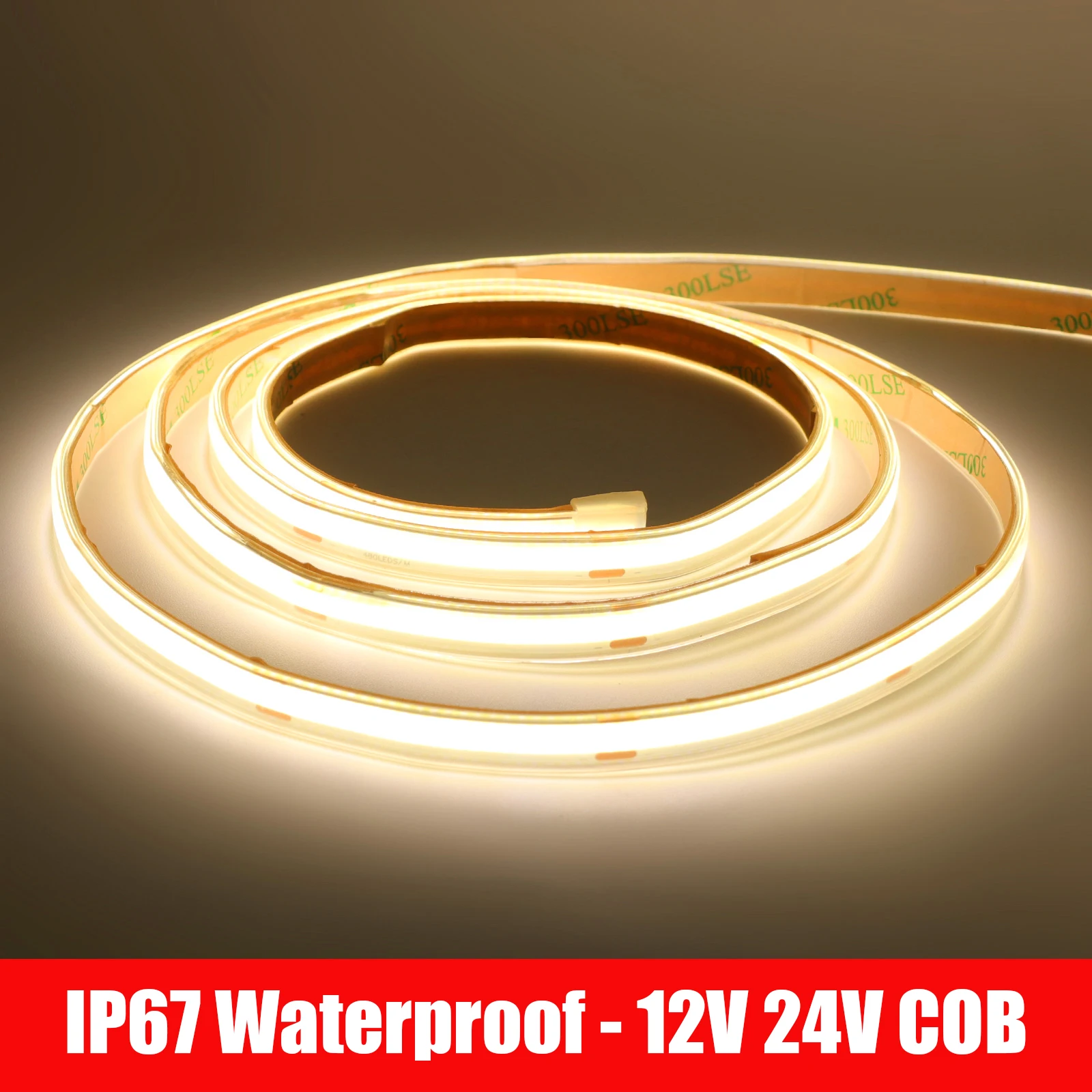 480Leds/M COB LED Strip DC12V 24V IP67 Waterproof 3000K/4000K/6000K White High Bright Flexible Home Decor Lamp 0.5M 5M 10M 20M
480Leds/M COB LED Strip DC12V 24V IP67 Waterproof 3000K/4000K/6000K White High Bright Flexible Home Decor Lamp 0.5M 5M 10M 20M