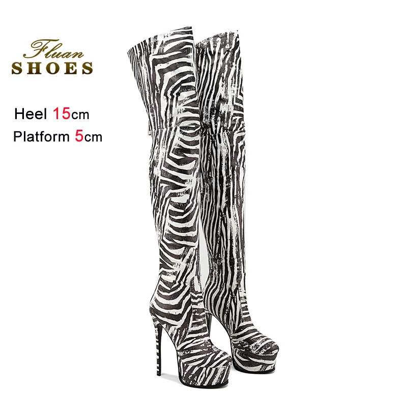 Black White Striped Slim Leg Platform Long Boots Nightclub Party Shoes Women 15CM Stiletto Heels Over-the-knee Thigh Boots CD
Black White Striped Slim Leg Platform Long Boots Nightclub Party Shoes Women 15CM Stiletto Heels Over-the-knee Thigh Boots CD