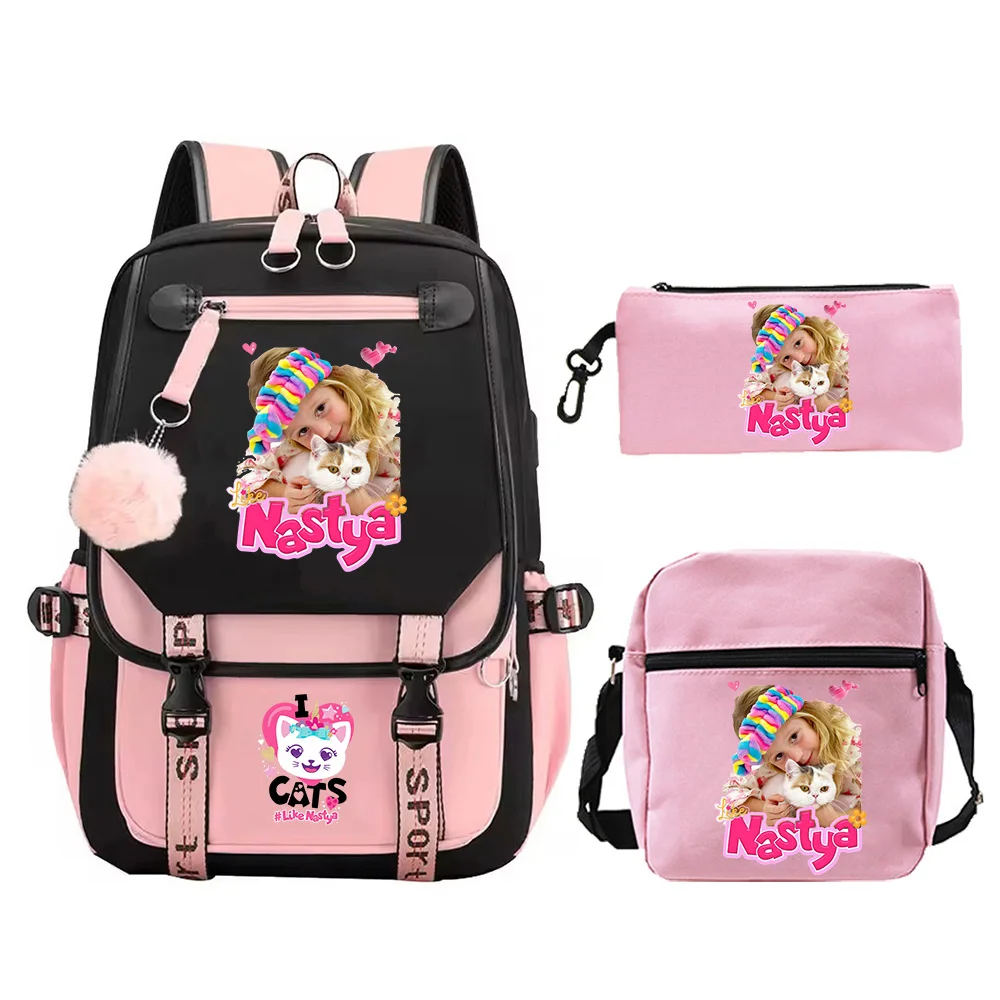 3Pcs Set Like Nastya Printed Backpack for Boys Girl Large Capacity School Bags Travel Bag Women Laptop Rucksack Students Mochila
3Pcs Set Like Nastya Printed Backpack for Boys Girl Large Capacity School Bags Travel Bag Women Laptop Rucksack Students Mochila