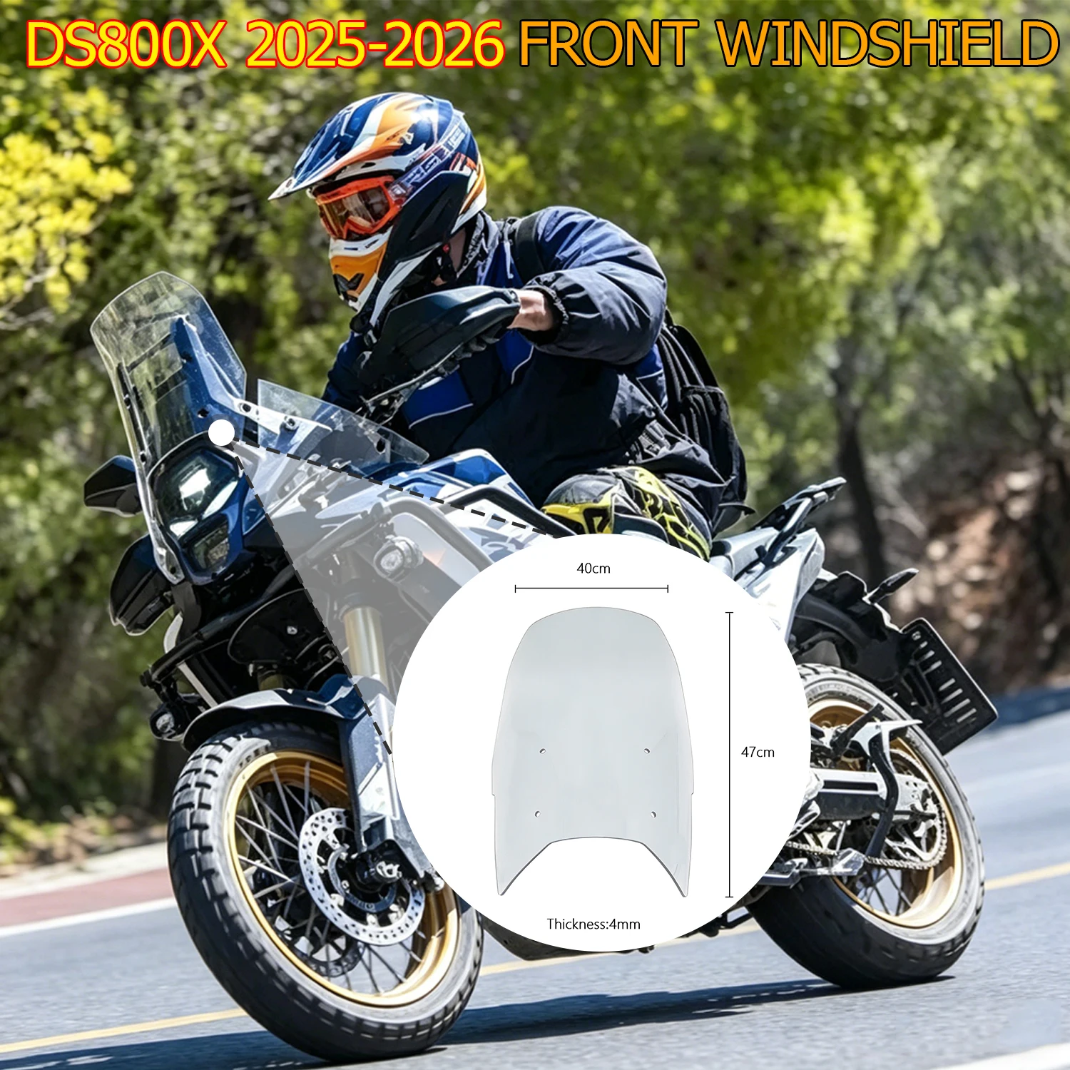 For LONCIN VOGE DS800X Rally 2025-2026 Motorcycle Windshield DS800 X 800DSX DS 800X Rally Anti-Wind Dust Front Windscreen
For LONCIN VOGE DS800X Rally 2025-2026 Motorcycle Windshield DS800 X 800DSX DS 800X Rally Anti-Wind Dust Front Windscreen