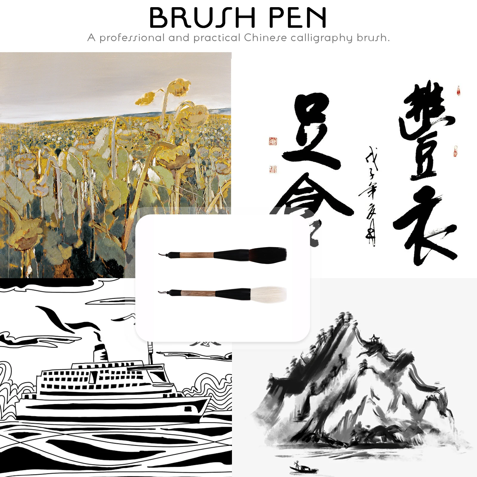 2pcs Chinese Calligraphy Pen Goat Hair Paint Brush Art Stationary Durable Writing Brush Calligraphy Practice Lanyard Easy
2pcs Chinese Calligraphy Pen Goat Hair Paint Brush Art Stationary Durable Writing Brush Calligraphy Practice Lanyard Easy