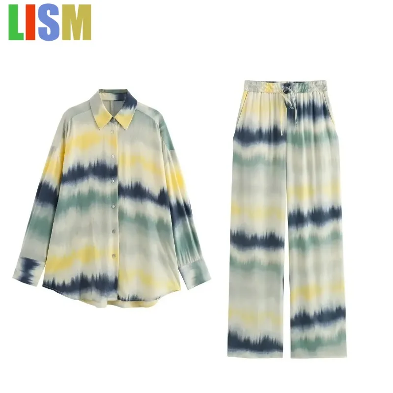 LISM winter woman outfit Women's Cross-Border Clothing Dyeing Print Shirt Straight Leg Pants Set Draping Straight Cut Pants
LISM winter woman outfit Women's Cross-Border Clothing Dyeing Print Shirt Straight Leg Pants Set Draping Straight Cut Pants