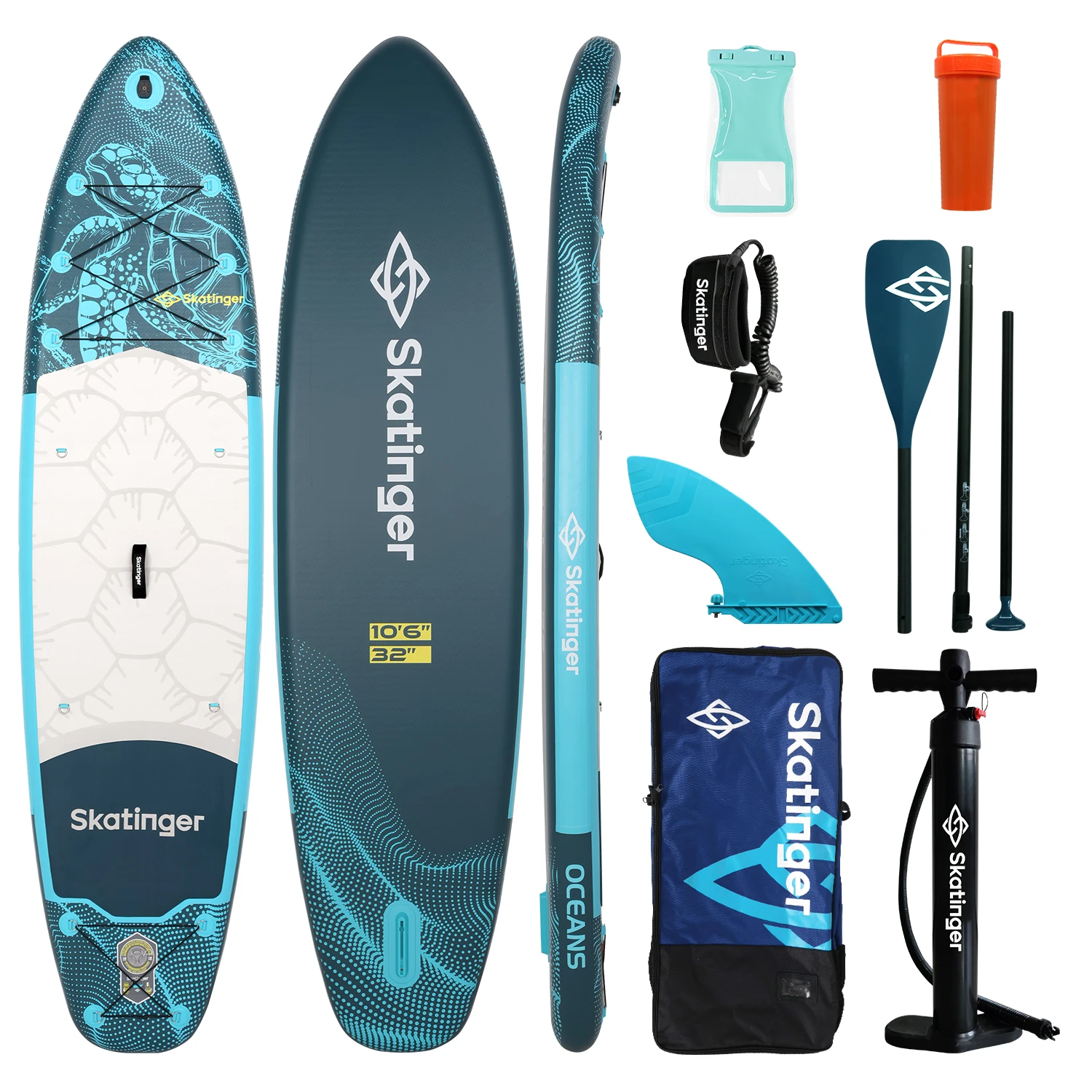 SKATINGER SUP Waterproof Inflatable Paddle Board 10'6"x32"x6" Standing Style Aquatic With Fishing Accessories SUB Board
SKATINGER SUP Waterproof Inflatable Paddle Board 10'6"x32"x6" Standing Style Aquatic With Fishing Accessories SUB Board