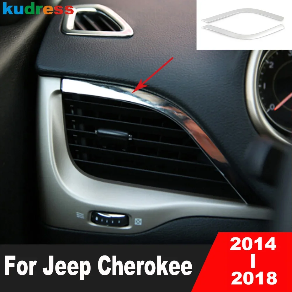 For Jeep Cherokee 2014 2015 2016 2017 2018 Chrome Car Front Side Air Condition Vent Outlet Cover Trim Interior Accessories
For Jeep Cherokee 2014 2015 2016 2017 2018 Chrome Car Front Side Air Condition Vent Outlet Cover Trim Interior Accessories