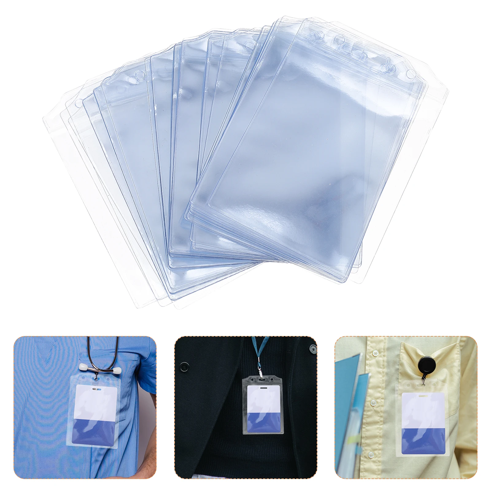 50pcs Badge Holder Clear Id Cards Container Work Cards Protector For Name Tag Id Card Cover Exhibition Certificate Transparent
50pcs Badge Holder Clear Id Cards Container Work Cards Protector For Name Tag Id Card Cover Exhibition Certificate Transparent