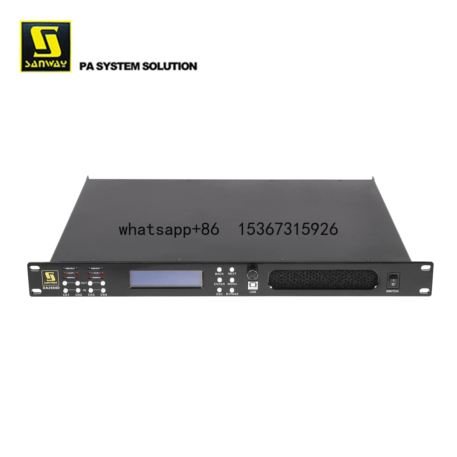 DA2504D 1U 4 Channel Class D Digital DSP Power Amplifier for Home Theater
DA2504D 1U 4 Channel Class D Digital DSP Power Amplifier for Home Theater
