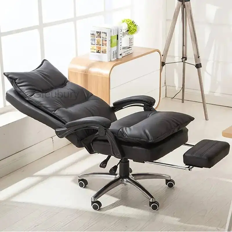 Leather Cushion Designer Luxury Office Chair Footrest Relaxing Backrest Office Chair Vanity Desk Silla Oficina Trendy Furniture
Leather Cushion Designer Luxury Office Chair Footrest Relaxing Backrest Office Chair Vanity Desk Silla Oficina Trendy Furniture