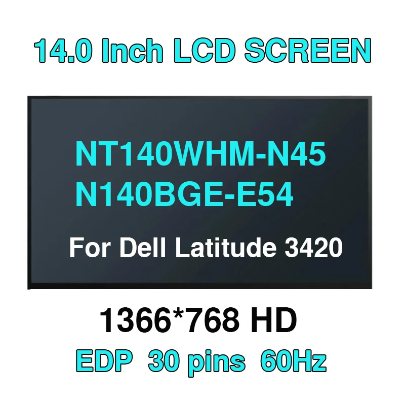 15,6-дюймовый ЖК-экран для ноутбука, модель телефона, подходит для Dell Latitude 14,0, сменная панель дисплея HD 3420x1366, 30-контактный eDP
15,6-дюймовый ЖК-экран для ноутбука, модель телефона, подходит для Dell Latitude 14,0, сменная панель дисплея HD 3420x1366, 30-контактный eDP