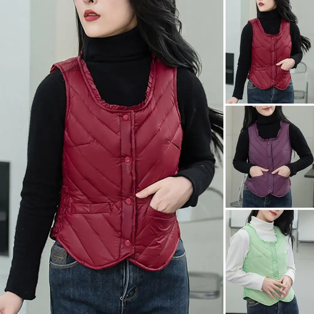 Women Lightweight Vest Jacket Cozy Padded Plush Women's Vest for Fall Winter U Neck Waistcoat with Soft Warm Windproof Design
Women Lightweight Vest Jacket Cozy Padded Plush Women's Vest for Fall Winter U Neck Waistcoat with Soft Warm Windproof Design