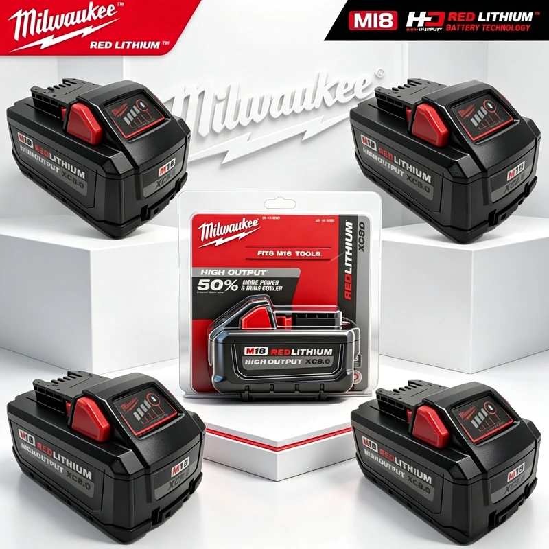 Brand New 100% Original Milwaukee M18 XC 18V 8.0Ah Rechargeable Battery,21700 cell,48-11-2830 0730-20, for Power-Driven Tools.
Brand New 100% Original Milwaukee M18 XC 18V 8.0Ah Rechargeable Battery,21700 cell,48-11-2830 0730-20, for Power-Driven Tools.