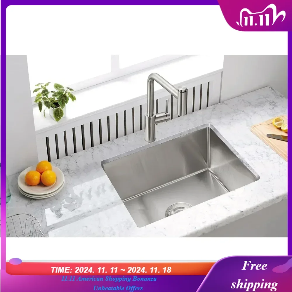 24 x 18 x 9 in.Undermount Kitchen Sink Stainless Steel,Sink Single Bowl Under Mounted Rectangular Tight Radius Sink Anti-Noise
24 x 18 x 9 in.Undermount Kitchen Sink Stainless Steel,Sink Single Bowl Under Mounted Rectangular Tight Radius Sink Anti-Noise