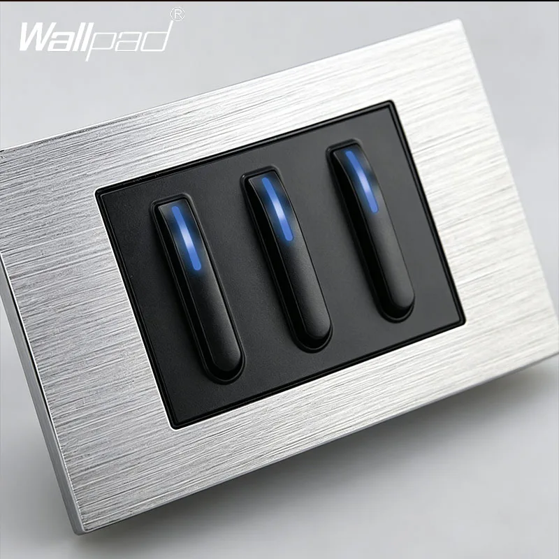 Piano Design Silver Metal Wall Switch 118*72mm 1/2/3/4 Gang Reset On Off Button LED Indicator AU US UK Italy Home Light Control
Piano Design Silver Metal Wall Switch 118*72mm 1/2/3/4 Gang Reset On Off Button LED Indicator AU US UK Italy Home Light Control