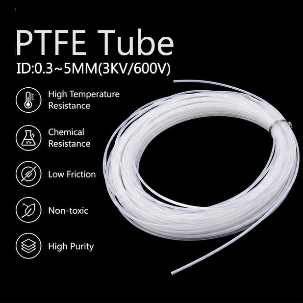 High temperature resistant ID 0.3mm~5mm PTFE Capillary Tube Food Grade Used for small pipelines in food sterilization equipment
High temperature resistant ID 0.3mm~5mm PTFE Capillary Tube Food Grade Used for small pipelines in food sterilization equipment