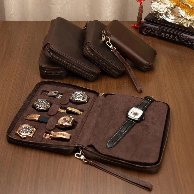 Leather Watch Storage Box Sturdy Watch Strap Collection Bags Travel Watches Organizer Cases Vintage Wrist Watches Accessories
Leather Watch Storage Box Sturdy Watch Strap Collection Bags Travel Watches Organizer Cases Vintage Wrist Watches Accessories