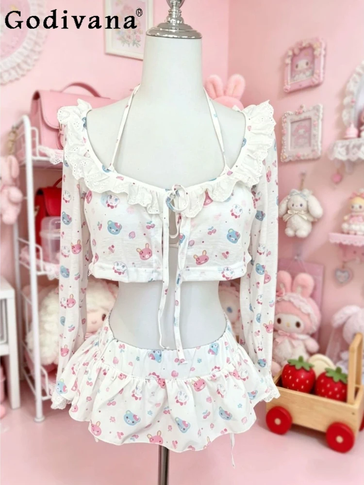 Original Cute Girls Cartoon Print Split Swimsuit 2026 Summer New Student Y2k Swimwear Japanese Women Sweet Casual Bathing Suit
Original Cute Girls Cartoon Print Split Swimsuit 2026 Summer New Student Y2k Swimwear Japanese Women Sweet Casual Bathing Suit