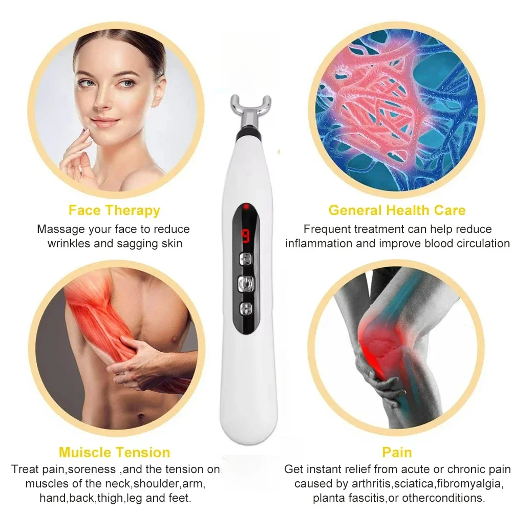 5 IN 1Smart Pulse Meridian Energy Pen Electronic Acupuncture Massage Pen Pain Relief Microcurrent Pulse Muscle Massage Stick
5 IN 1Smart Pulse Meridian Energy Pen Electronic Acupuncture Massage Pen Pain Relief Microcurrent Pulse Muscle Massage Stick