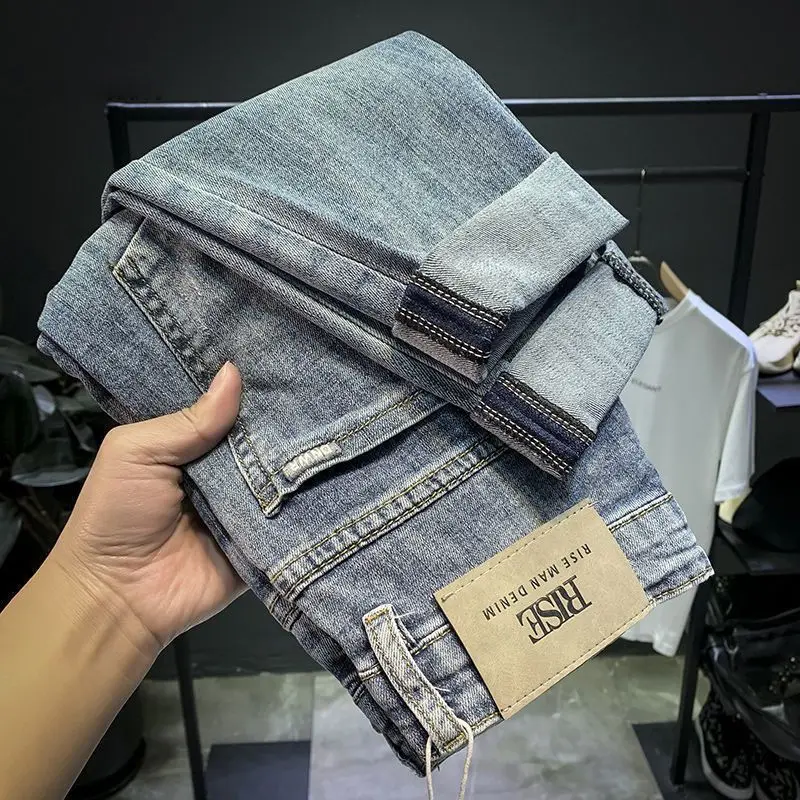 Harajuku Fashion Men's Casual Spring Autumn Denim Jeans Skinny Pencil Pants Blue Slim Stretch Korean Cowboy Luxury Trousers
Harajuku Fashion Men's Casual Spring Autumn Denim Jeans Skinny Pencil Pants Blue Slim Stretch Korean Cowboy Luxury Trousers