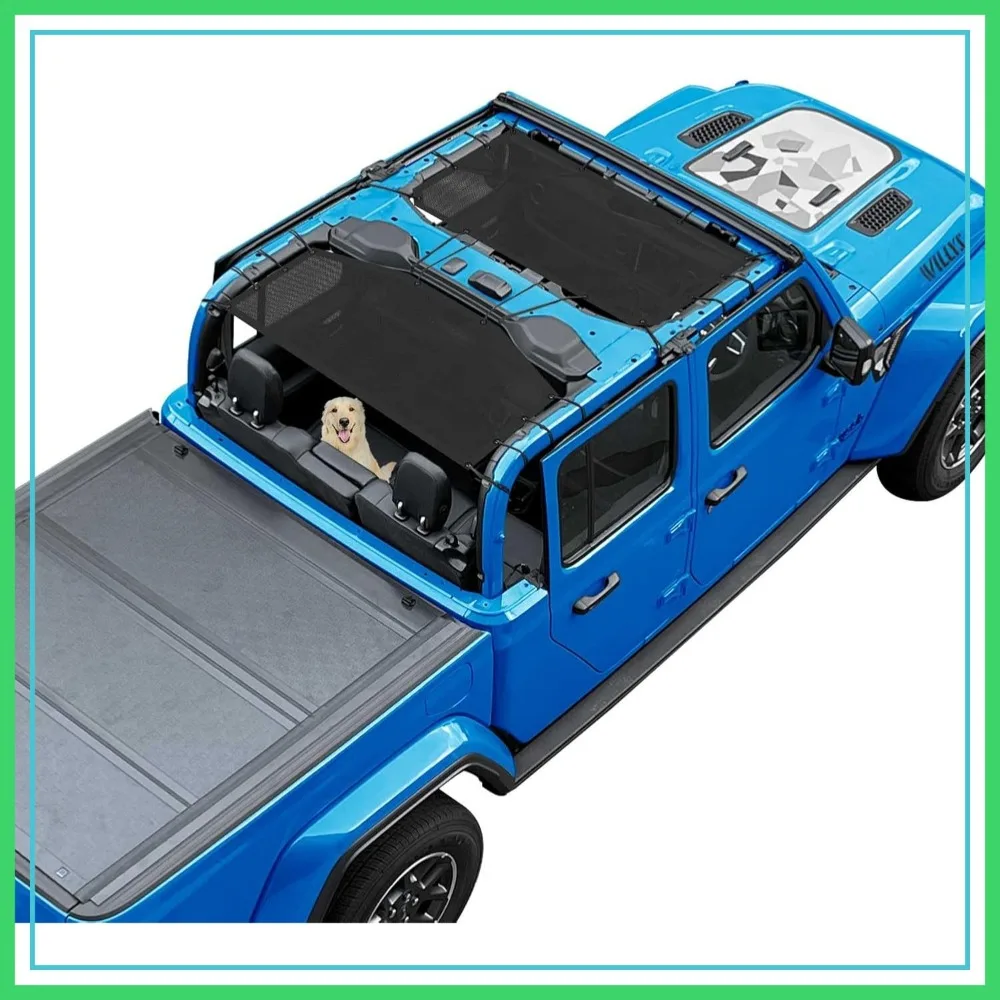 Sun Shade Roof Compatible with Jeep Gladiator 4 Door 2018-2023, Bikini Cover Blocks UV Wind Noise, Front & Rear 2 Pcs
Sun Shade Roof Compatible with Jeep Gladiator 4 Door 2018-2023, Bikini Cover Blocks UV Wind Noise, Front & Rear 2 Pcs