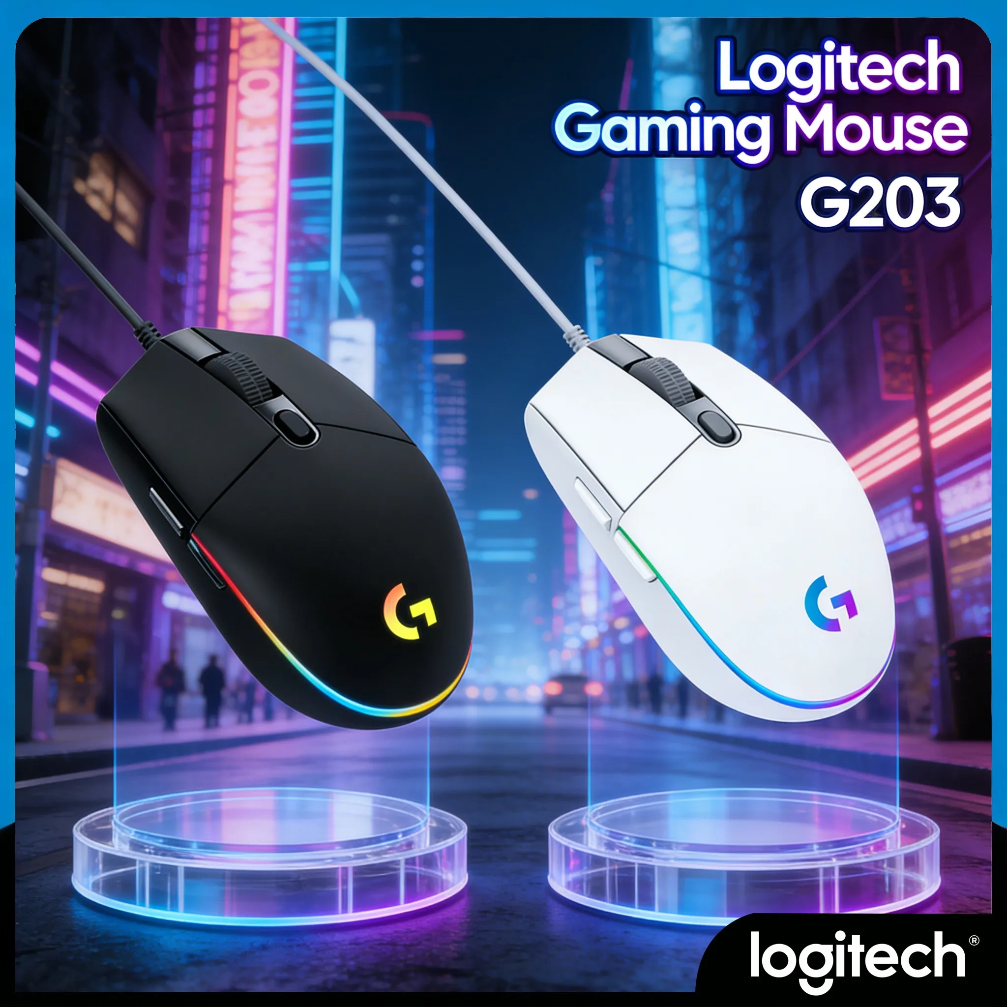 Logitech G203 — удобный для игр и офисной работы
Logitech G203 — удобный для игр и офисной работы