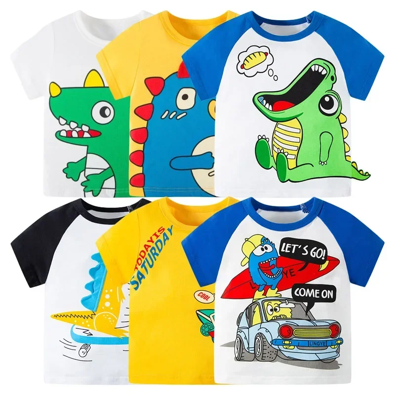 Cartoon Dinosaur T Shirt Boys 2025 Summer New Children's Clothing Funny Flog Short Sleeve Cotton Tops Tees Shark Kids Clothes
Cartoon Dinosaur T Shirt Boys 2025 Summer New Children's Clothing Funny Flog Short Sleeve Cotton Tops Tees Shark Kids Clothes